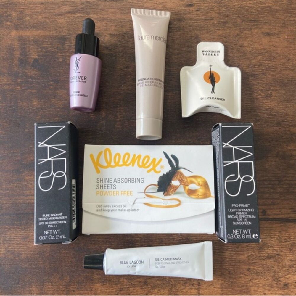 NARS Blue Lagoon YSL Laura Mercier Face Serum Primer Cream 7 Piece Lot NEW